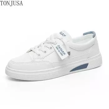 Маленькие белые туфли, женская спортивная обувь, женская обувь большого размера, повседневная студенческая обувь, кроссовки 35 зелёный