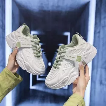 Маленькие белые туфли, женская спортивная обувь, женская осенняя спортивная женская обувь, дышащая обувь Daddy Shoes, кроссовки для бега, повседневная модная обувь 35 розовый