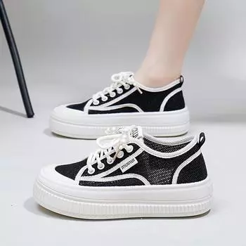 Маленькие белые туфли женские 2024 новые осенние студенческие корейские версии универсальные повседневные туфли на платформе модные туфли для досок KT2651 35 бежевый