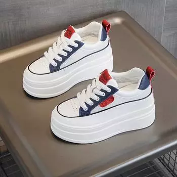 Маленькие белые туфли женские 2024 весна, осень и зима новые популярные бархатные внутренние высокие туфли маффин толстая подошва универсальные спортивные и леи 34 бежевый