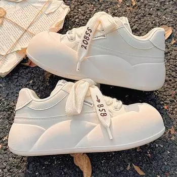 Маленькие белые туфли женские 2025 новые весенние туфли для студентов не устали от универсальной шикарной обуви спортивная обувь повседневная обувь обувь для моральной подготовки 35 белый