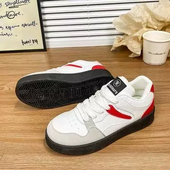 Маленькие белые туфли женские 2025 весна-лето новые осенние студенческие корейская версия универсальных повседневных модных туфель на платформе модные туфли для досок 35