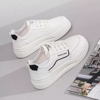 Маленькие белые туфли женские дышащие повседневные студенческие кроссовки женские спортивные кроссовки 35 чёрный