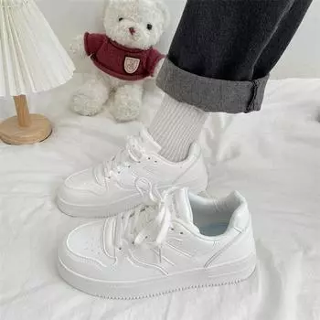 Маленькие белые туфли, женские летние простые повседневные туфли на толстой подошве, корейская модная спортивная обувь, женская модная обувь на плоской подошве 35 синий