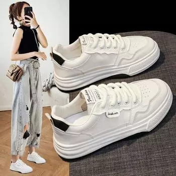 Маленькие белые туфли женские модели весна и осень сотня с студентками женские спортивные повседневные туфли для сноубординга 35 хаки