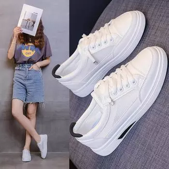 Маленькие белые туфли женские новые летние женские туфли сетчатые дышащие туфли для досок на низком ходу повседневные сетчатые туфли тонкие универсальные туфли 35