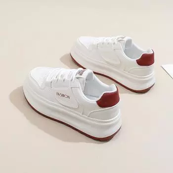 Маленькие белые туфли женские осень 2025 новые туфли корейская версия ins нишевый дизайн универсальные туфли для доски повседневная женская обувь XY868 35 чёрный