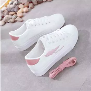 Маленькие белые туфли женские повседневные туфли на плоской подошве с парусиновыми туфлями белые туфли женские туфли 35