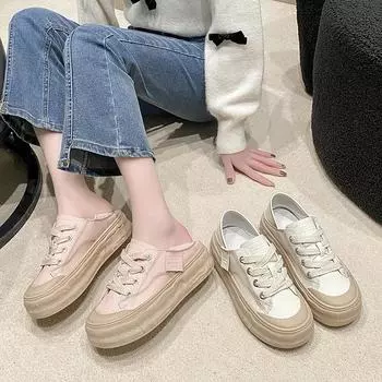 Маленькие белые туфли женские туфли 2024 новые весенние туфли для досок универсальные повседневные осенне-зимние туфли для папы спортивные одинарные туфли женские 35