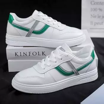 Маленькие белые туфли женские туфли 2025 новые летние универсальные кроссовки Forrest Gump на платформе весна-осень кроссовки для спорта и отдыха на доске 35