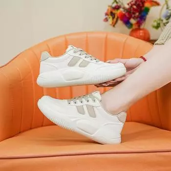 Маленькие белые туфли женские туфли новые спортивные беговые женские студенческие туфли на платформе с повышением повседневные туфли для сноуборда 36