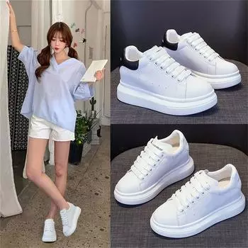 Маленькие белые туфли женские туфли весенние повседневные женские туфли внутри подъемная доска обувь 34 чёрный