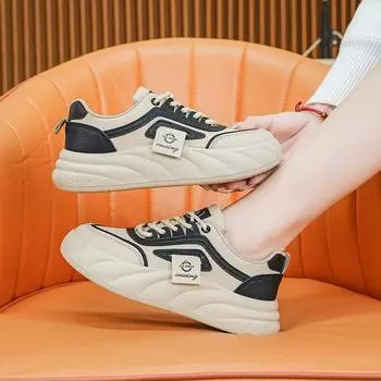 Маленькие белые туфли женские весенние новинки модные женские студенческие спортивные туфли на платформе универсальная повседневная обувь 35