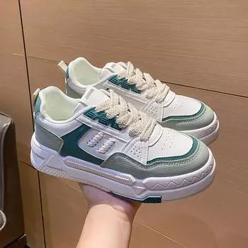 Маленькие белые туфли, женские весенние новые корейские версии, универсальные студенческие кроссовки на толстой подошве, повседневная спортивная обувь для женщин 35