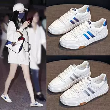 Маленькие белые туфли женские весенние стильные новые универсальные повседневные женские туфли кожаные туфли на плоской подошве кроссовки женские одинарные туфли 35