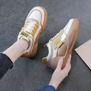 Маленькие белые туфли женские весна 2024 новые повседневные ретро универсальные легкие спортивные кроссовки с мягкой подошвой в цвете Tide 35 зелёный