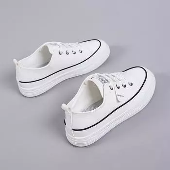 Маленькие белые туфли женские весна 2025 новые легкие туфли дышащие и универсальные нишевые женские туфли для спорта и отдыха на мягкой подошве 35 белый