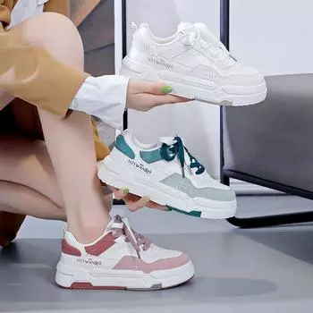 Маленькие белые туфли женские, весна-осень 2023, новая студенческая спортивная обувь, уличная повседневная обувь, женская ZY1620 35 бежевый