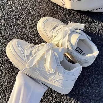 Маленькие белые туфли женские весна-осень 2025 новые парусиновые туфли на платформе молочные fufu оригинальные нишевые туфли универсальные повседневные туфли для сноуборда 35