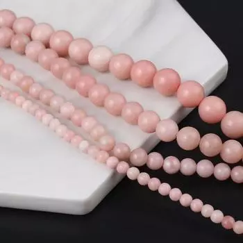 Маленькие бусины из натурального камня, домашний розовый опал, бусины, подвески для изготовления ювелирных изделий, ожерелье, браслет, серьги, аксессуар 4mm