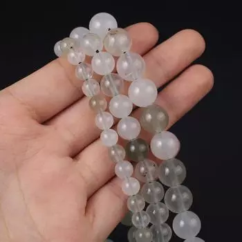 Маленькие бусины из натурального камня, изоляционные бусины из ледяного кварца, подвески для изготовления ювелирных изделий, ожерелье, браслет, серьги, аксессуар 6mm