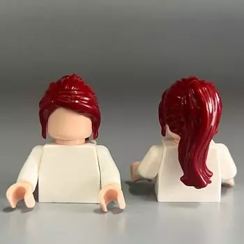 Маленькие детали строительных блоков, совместимые детали 92257, миниатюрные аксессуары, женские волосы, длинный конский хвост