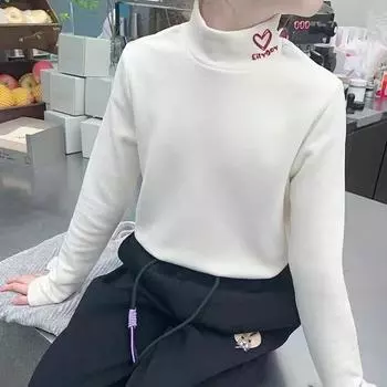 Маленькие девочки мультфильм свитер имитация норки круглый вырез вязать свитер 90cm белый