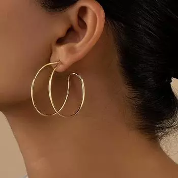 Маленькие дизайнерские двухслойные геометрические круглые серьги, женские минималистичные темпераментные модные серьги для путешествий