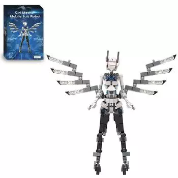 Маленькие гуманоидные девочки-строители, строительные блоки