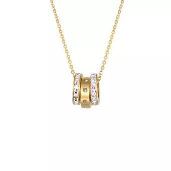 Маленькие и изысканные ожерелья с тремя цирконовыми кругами для женщин, высококачественное ожерелье из нержавеющей стали с надписью «Любовь», подарок на день рождения серебряный