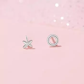 Маленькие и изысканные серьги-гвоздики с буквами XO, простые модные женские серьги