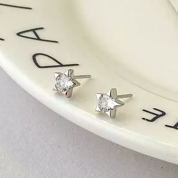 Маленькие и нежные серьги в виде звезд ветра Серьги в виде пятиконечной звезды Простые индивидуальные модные легкие роскошные серьги