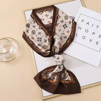 Маленькие и универсальные шарфы для женщин Тонкие и маленькие шарфы Резинки для волос Ленты для темперамента Шарфы и шарфы 14*145cm