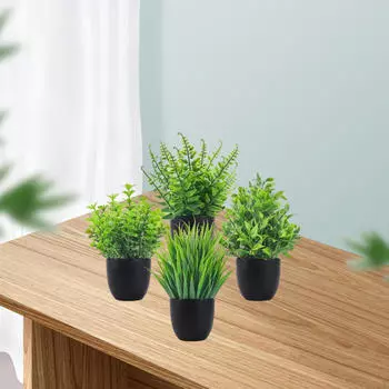 Маленькие искусственные растения комнатные растения искусственный бонсай для ванной комнаты гостиной стола