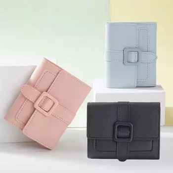 Маленькие кошельки из искусственной кожи, монетницы, женские держатели карт, мини-дизайн, стандартные короткие кошельки чёрный