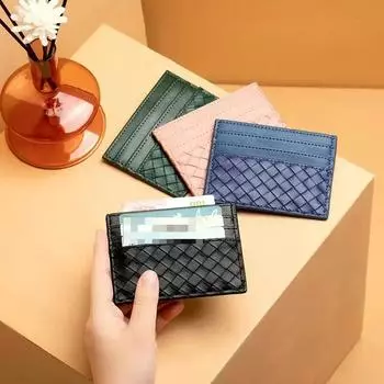 Маленькие кошельки, ультратонкие женские портмоне, держатель для кредитных карт, кожаный кошелек с карманом для монет, фирменный кошелек cartera чёрный