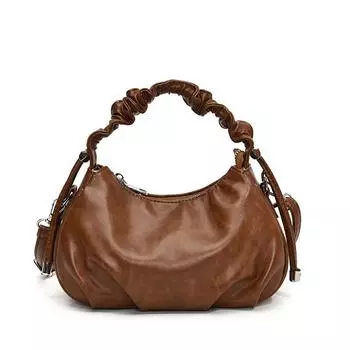 Маленькие кожаные сумки через плечо для женщин, новые модные сумки на плечо на осень-зиму, простые сумки с короткими ручками