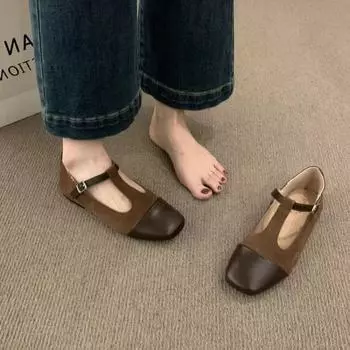 Маленькие кожаные туфли-лоферы Кожаные туфли на плоской подошве 35 чёрный