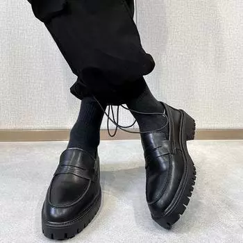 Маленькие кожаные туфли мужские в британском стиле корейская версия весенний тренд платформа повседневные ретро одинарные туфли мужские Px37-T 38 белый