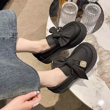 Маленькие кожаные туфли в британском стиле, женские универсальные туфли-туфли на платформе для медсестры, туфли Мэри Джейн 35