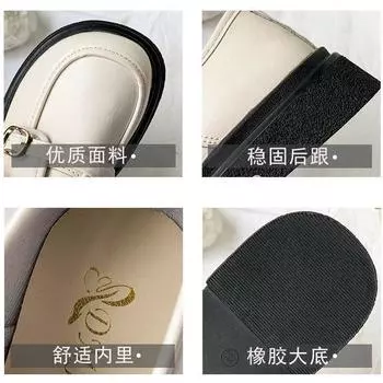 Маленькие кожаные туфли женские новинка 2025 года весна-осень японская корейская версия универсальные ретро британский стиль мягкие кожаные одинарные туфли на плоской подошве 35