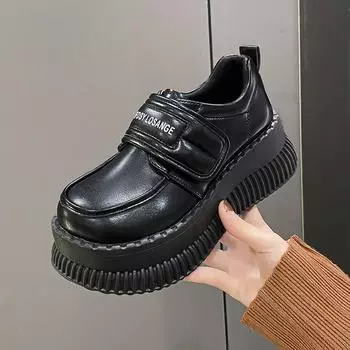 Маленькие кожаные туфли женские новые модные весенне-осенние новые британские популярные туфли Мэри Джейн Lefu из мягкой кожи 35