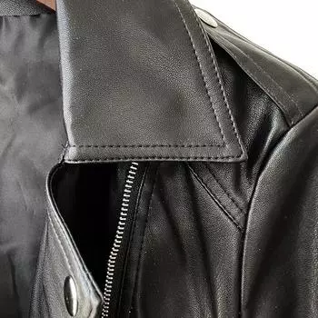 Маленькие кожаные женские шорты 2024 весна и осень новые большие размеры тонкие и узкие из искусственной кожи локомотива S чёрный