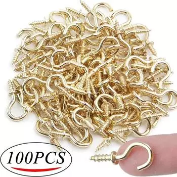 Маленькие крошечные мини-булавки с ушком, крючки, люверсы, застежки из нержавеющей стали с резьбой, крючки, фурнитура для ювелирных изделий для самостоятельного изготовления C 10pcs