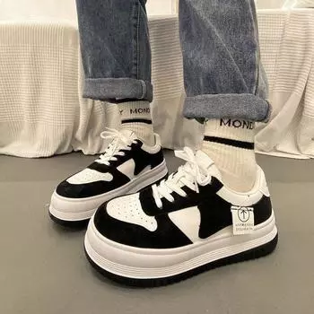 Маленькие кроссовки с поднятой подошвой, новые женские онлайн-влиятельные модные белые туфли на платформе D Lites Bread для отдыха 35