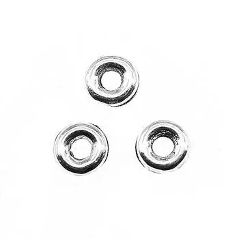 Маленькие круглые бусины-разделители с маленькими отверстиями 5x5x1 мм, античное серебро, брендовые ювелирные изделия: WYISYWG 100шт.