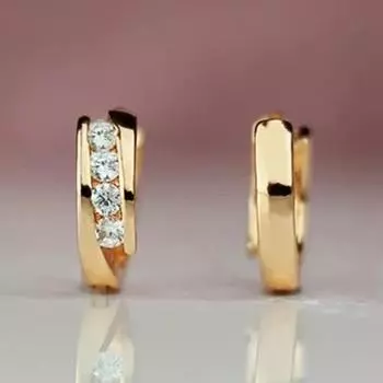 Маленькие круглые серьги-кольца с кубическим цирконием, изысканные серьги золотого цвета для женщин, темпераментные, универсальные украшения для ушей