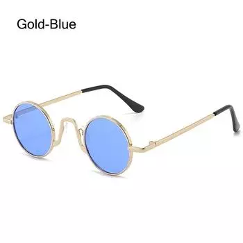 Маленькие круглые солнцезащитные очки в стиле ретро в стиле хип-хоп для женщин и мужчин, металлические солнцезащитные очки в стиле хиппи, UV400, защитные очки в стиле панк