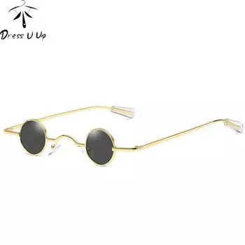 Маленькие круглые солнцезащитные очки в стиле стимпанк для мужчин и женщин в стиле ретро, металлические солнцезащитные очки в стиле стимпанк, мужские винтажные готические