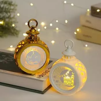 Маленькие круглые световые праздничные украшения, электронные свечи, ветряные лампы, лунная атмосфера, макет, реквизит белый